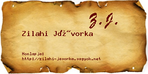 Zilahi Jávorka névjegykártya